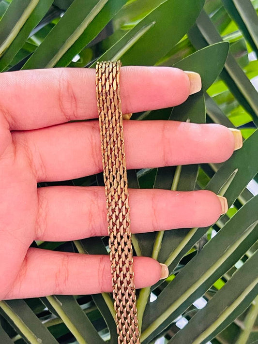 Elegant Gold Mesh Stainless Steel Bracelet