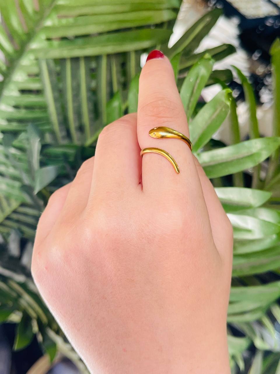 Sleek Serpent Wrap Ring